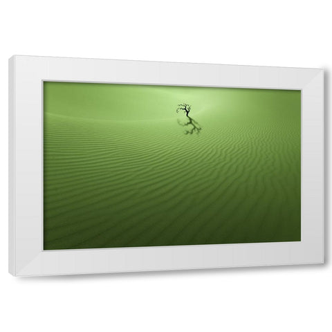vitality White Modern Wood Framed Art Print by Guan, Xiaopeng