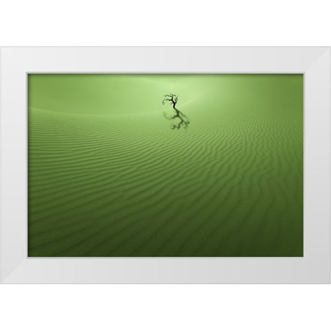 vitality White Modern Wood Framed Art Print by Guan, Xiaopeng