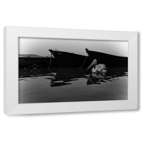 lake diary 2 White Modern Wood Framed Art Print by Nisan Kandilcioglu, Ummu
