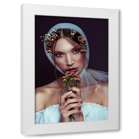 my art White Modern Wood Framed Art Print by Amar, Yoni