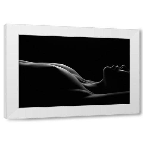 Part Of Body White Modern Wood Framed Art Print by Fifi, Magdalena