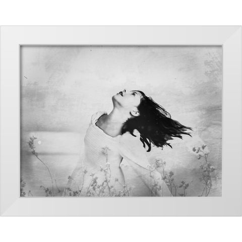 The Soaring Beautiful White Modern Wood Framed Art Print by Margau, Delphine