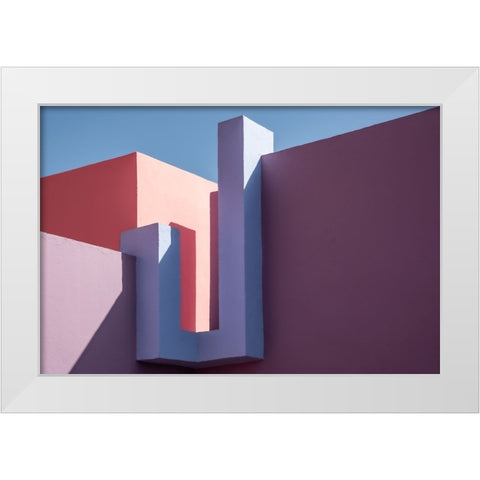 Muralla Roja #4 White Modern Wood Framed Art Print by Wride, Linda