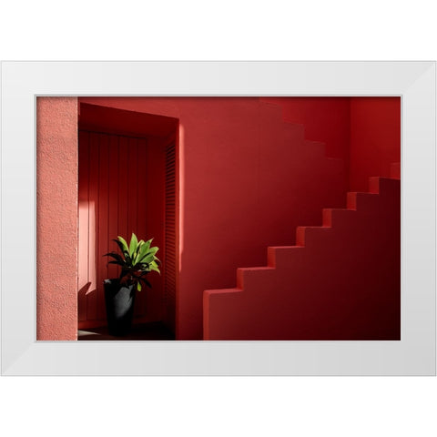 Muralla Roja #6 White Modern Wood Framed Art Print by Wride, Linda