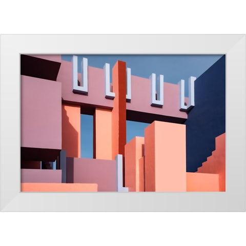 Muralla Roja #8 White Modern Wood Framed Art Print by Wride, Linda