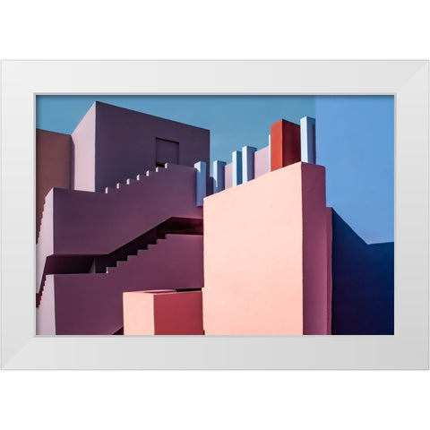 Muralla Roja #9 White Modern Wood Framed Art Print by Wride, Linda