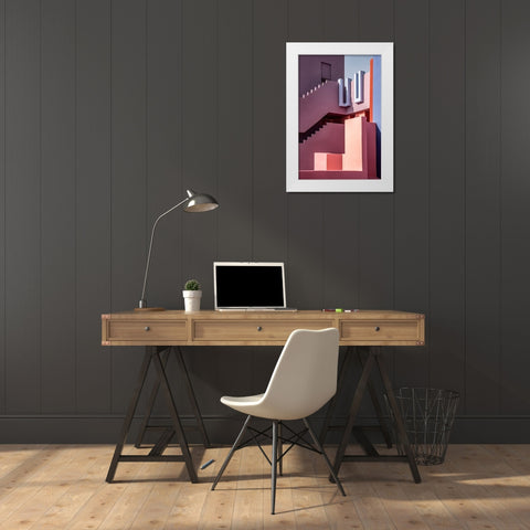 Muralla Roja #10 White Modern Wood Framed Art Print by Wride, Linda