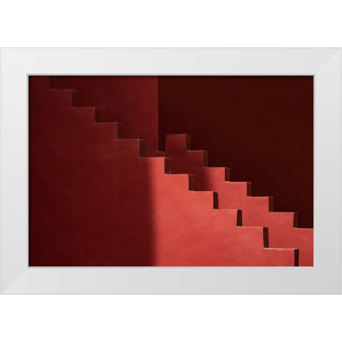 Muralla Roja #12 White Modern Wood Framed Art Print by Wride, Linda
