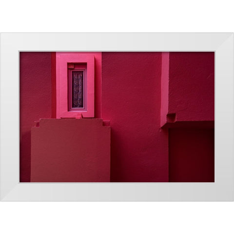 Muralla Roja #13 White Modern Wood Framed Art Print by Wride, Linda