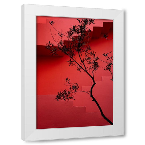 Muralla Roja #14 White Modern Wood Framed Art Print by Wride, Linda