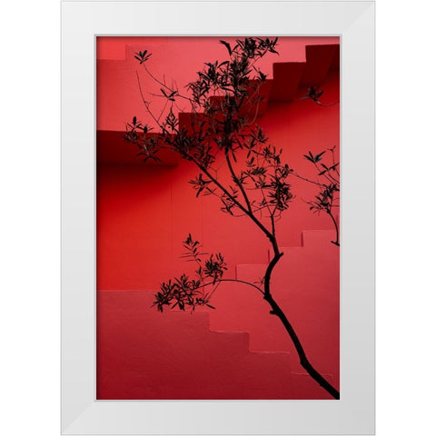 Muralla Roja #14 White Modern Wood Framed Art Print by Wride, Linda