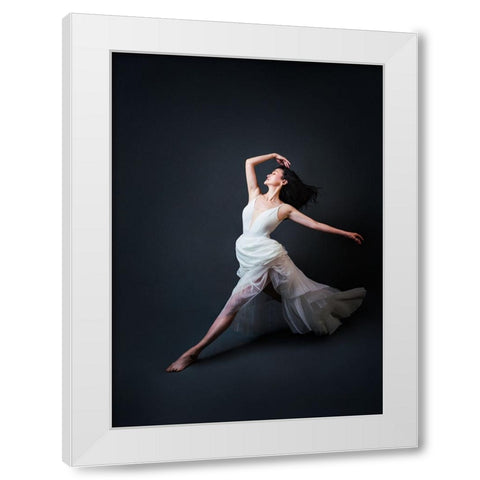 Free Mood White Modern Wood Framed Art Print by Meng, Mia