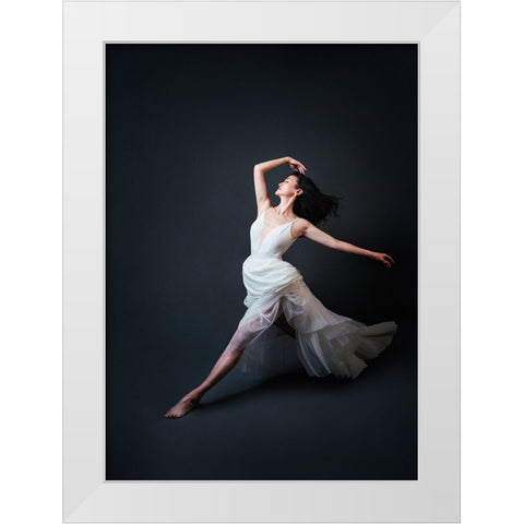 Free Mood White Modern Wood Framed Art Print by Meng, Mia