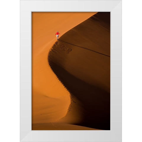 Sossusvlei Vlei In Namibia White Modern Wood Framed Art Print by Jonsson, Mats