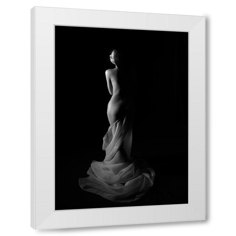 Body White Modern Wood Framed Art Print by Fifi, Magdalena