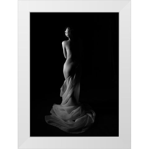 Body White Modern Wood Framed Art Print by Fifi, Magdalena