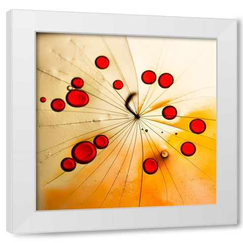 Power of the red White Modern Wood Framed Art Print by Bosogea-Tudor, Ileana