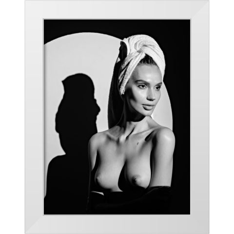 Kate White Modern Wood Framed Art Print by Anton, Rostovskiy