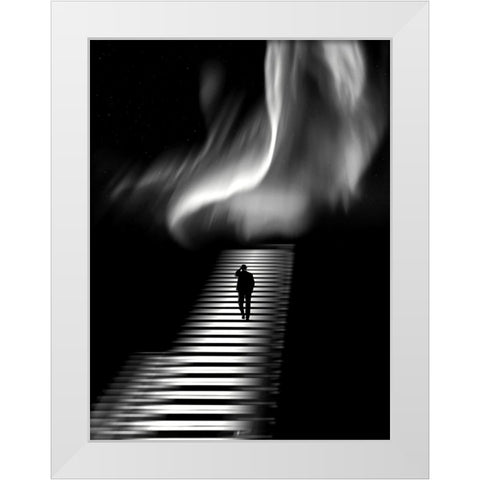 accanemm White Modern Wood Framed Art Print by Lammakmak