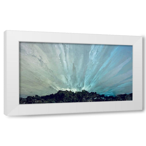 Ice Sky White Modern Wood Framed Art Print by Gu, Danling