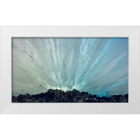 Ice Sky White Modern Wood Framed Art Print by Gu, Danling