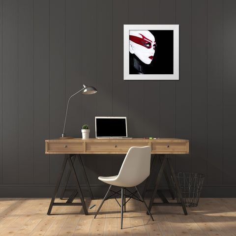 ASAJJ VENTRESS l White Modern Wood Framed Art Print by Gumma, Srikanth