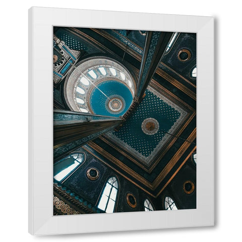 Hamidiye YApldApz Mosque White Modern Wood Framed Art Print by Abdulbari, Noureddin