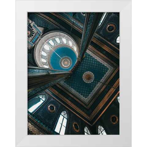 Hamidiye YApldApz Mosque White Modern Wood Framed Art Print by Abdulbari, Noureddin