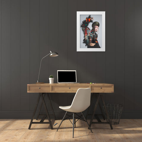 Living with the night White Modern Wood Framed Art Print by Daichi, Murakyami
