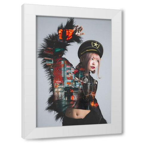 Living with the night White Modern Wood Framed Art Print by Daichi, Murakyami