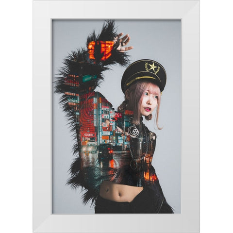 Living with the night White Modern Wood Framed Art Print by Daichi, Murakyami
