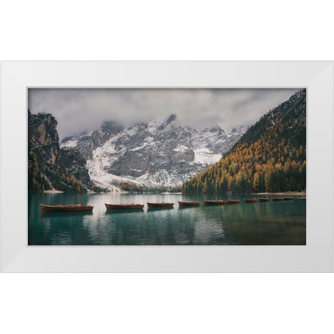 Follow the Leader White Modern Wood Framed Art Print by De Franzoni, Thomas