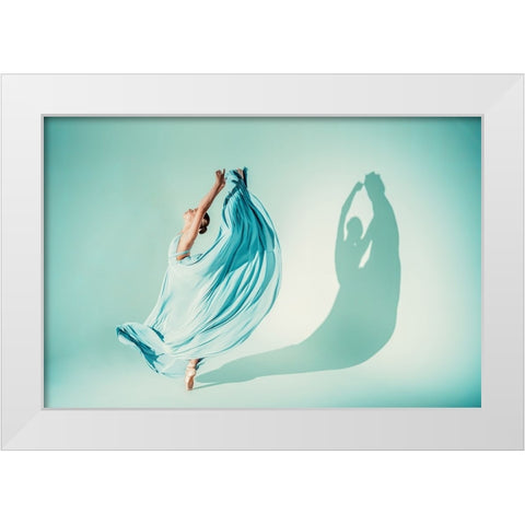 Magda White Modern Wood Framed Art Print by Grimm, Klaus