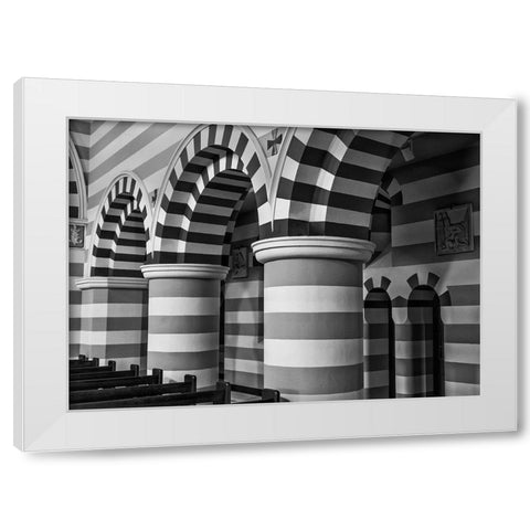 Chapel Arches White Modern Wood Framed Art Print by Moss, Susan