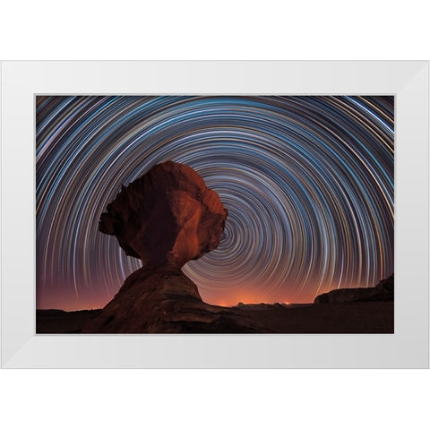 Kharaz Dreaming! White Modern Wood Framed Art Print by Chander, Vikas