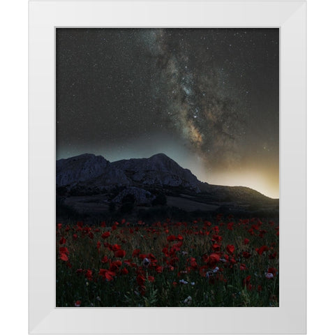 The light pollution White Modern Wood Framed Art Print by Del Puerto, Javier