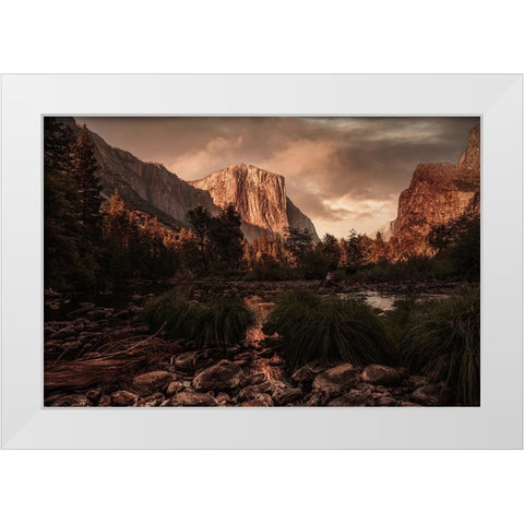 Yosemite 2 White Modern Wood Framed Art Print by Moshavash, Pirouz