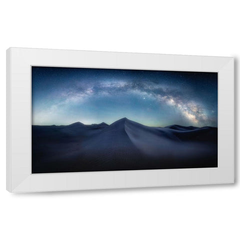 Desert Starry Sky White Modern Wood Framed Art Print by Cui, Yuan