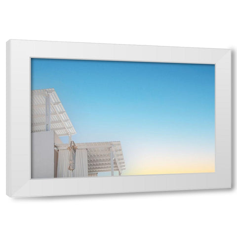 Sunshades White Modern Wood Framed Art Print by Wride, Linda