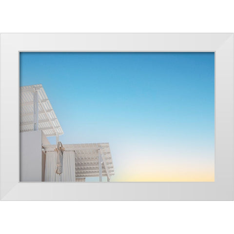 Sunshades White Modern Wood Framed Art Print by Wride, Linda