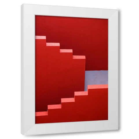 red stairs White Modern Wood Framed Art Print by L. Bardaji, Rafael