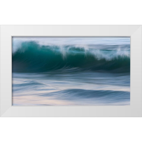 flow White Modern Wood Framed Art Print by Dong Hee, Han
