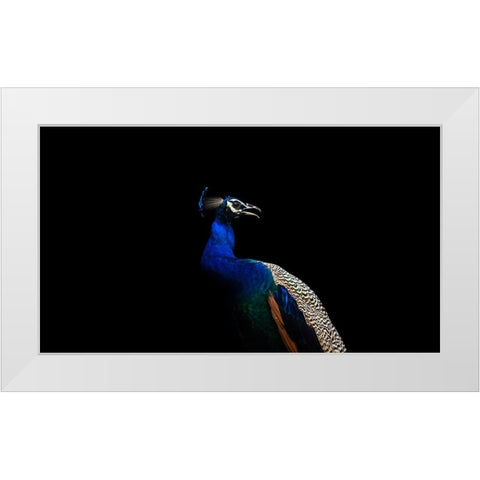 Flash of Colors White Modern Wood Framed Art Print by Verma, Mayank