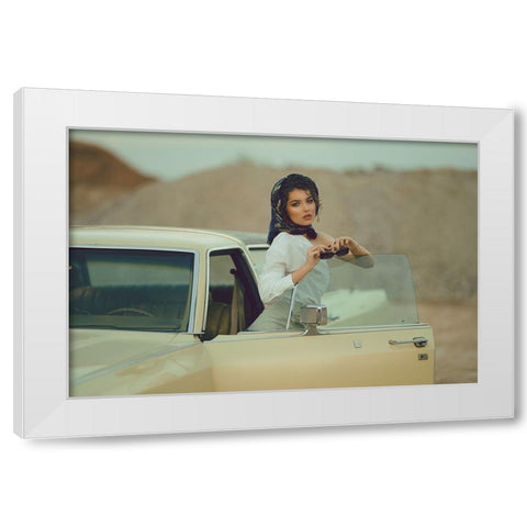 Old Time White Modern Wood Framed Art Print by Fedur, Adalia
