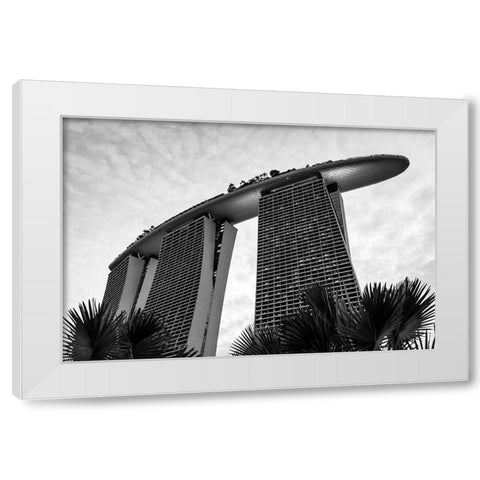 The Marina bay White Modern Wood Framed Art Print by Haimovich, Noam