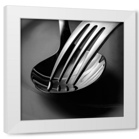 Broken Heart White Modern Wood Framed Art Print by Sefer, Emel