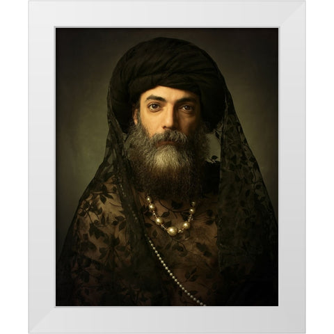 Mehdi mokhtari White Modern Wood Framed Art Print by Mokhtari, Mehdi
