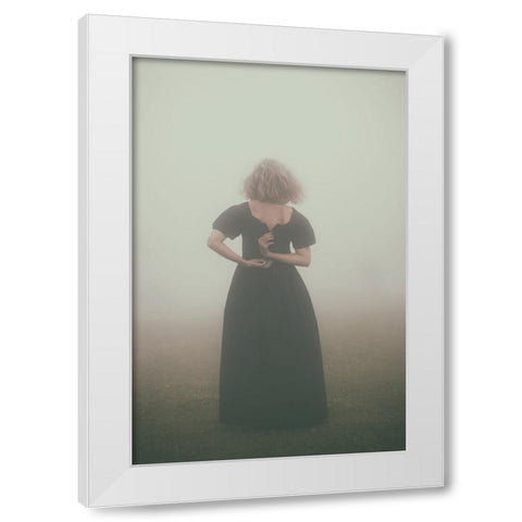 In the arms of fog White Modern Wood Framed Art Print by Saeidinia, Afshin