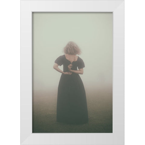 In the arms of fog White Modern Wood Framed Art Print by Saeidinia, Afshin