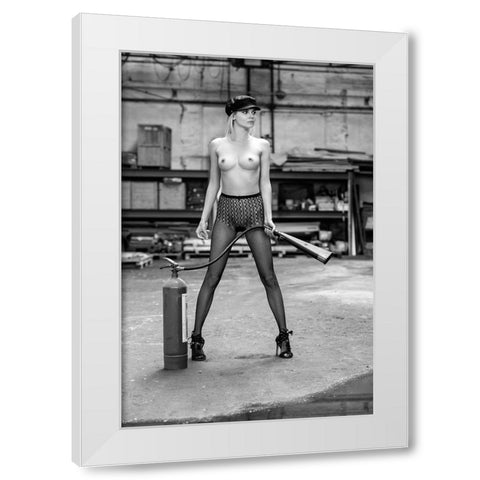 Lingerie White Modern Wood Framed Art Print by Blasko, Jan